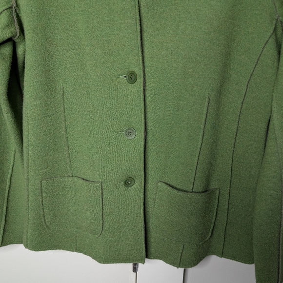Eileen Fisher Green Women's Jacket Sz M - Picture 5 of 6